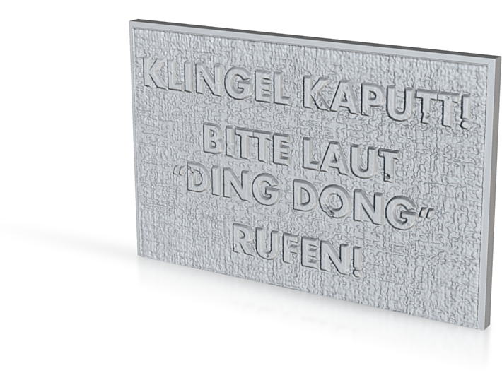 Name Plate &quot;Ding Dong&quot; 3d printed