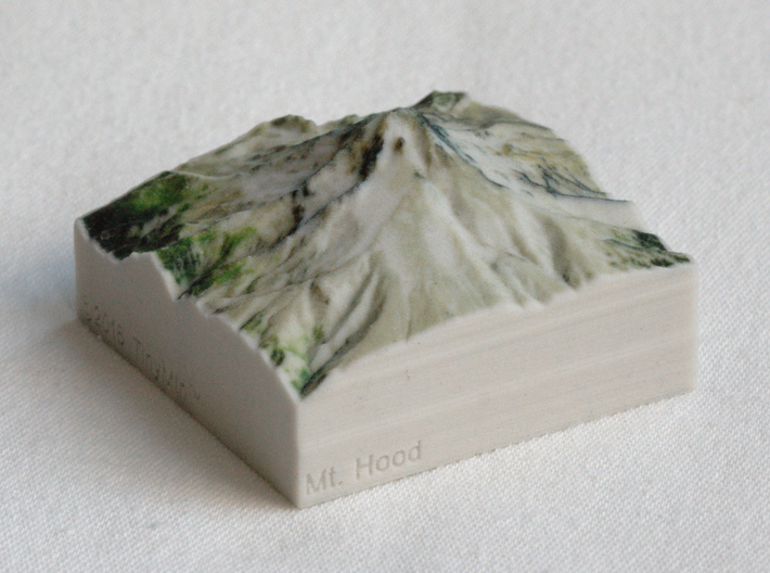 Mt. Hood, Oregon, USA, 1:100000 Explorer 3d printed