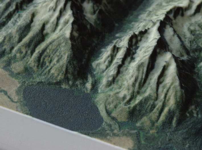 Grand Tetons, Wyoming, USA, 1:100000 Explorer 3d printed Close-up of Jenny Lake and the beginning of Cascade Canyon
