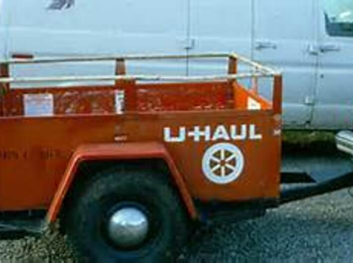 HO Scale Open Cargo Trailers- Old U-haul style   3d printed 