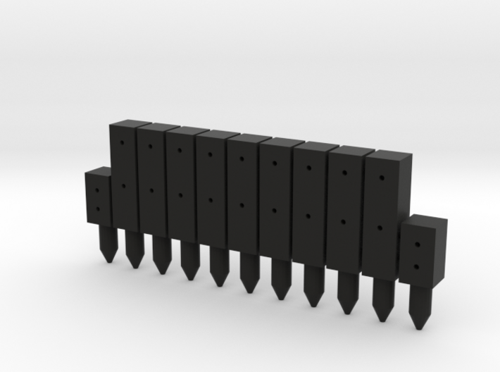 BP1-11, Square Cable Barrier Posts, 11 pcs 3d printed