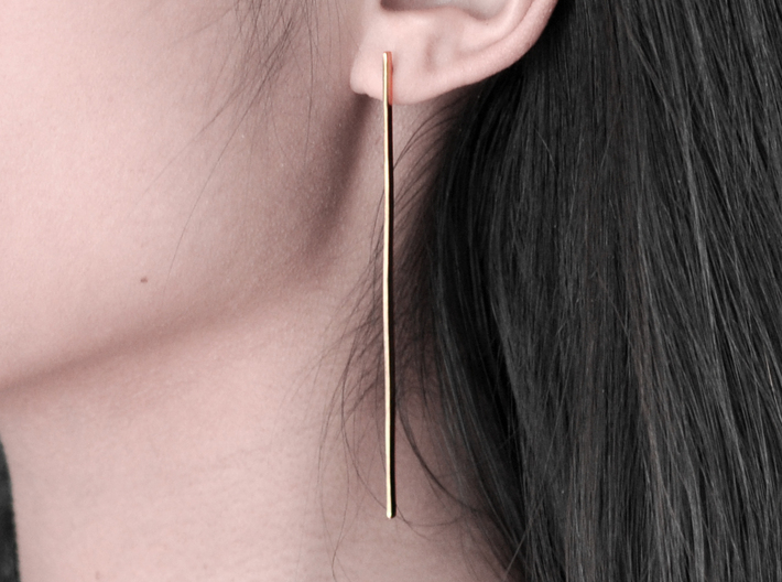 Line earrings 3d printed