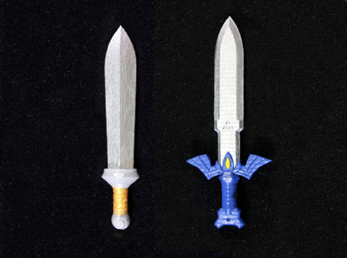 Toon Sword Pack 3d printed Painted Frosted Ultra Detail