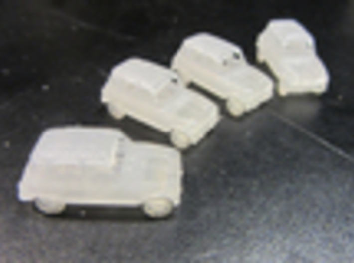 Renault 4 Hatchback 1:160 scale (Lot of 6 cars) 3d printed This is how they will look upon arrival except that there will be 6 cars in this lot 