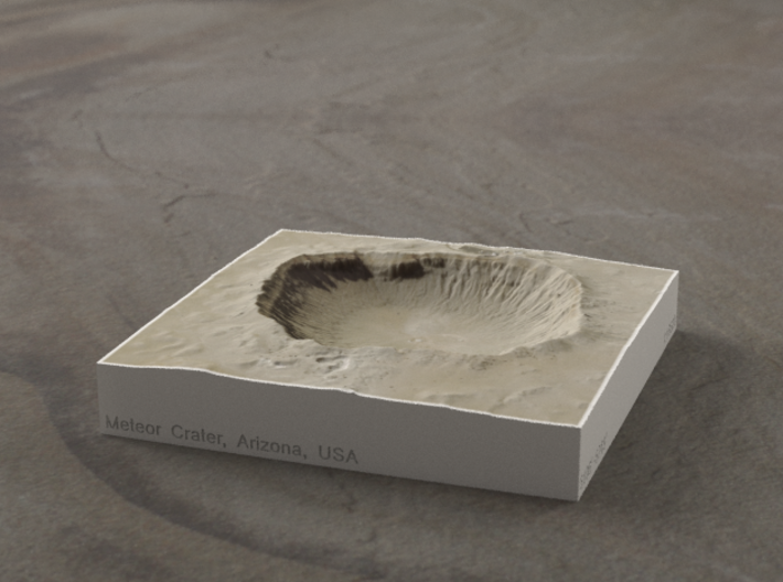 4'' Meteor Crater, Arizona, USA, Sandstone 3d printed 