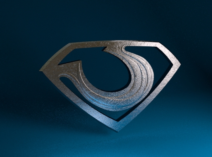 Zod &quot;Man of Steel&quot; Double Sided 3d printed Stainless Steel Render