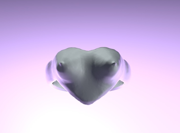 heart ring "Polena" 3d printed 