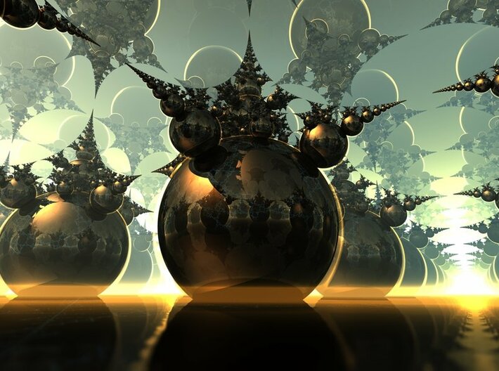 Infinity Bubbles 3d printed Original fractal render