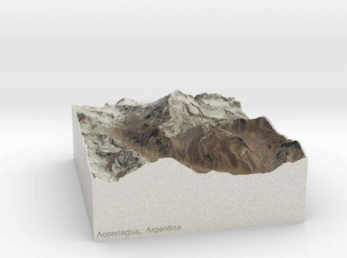 Aconcagua, Argentina, 1:100000 Explorer 3d printed 