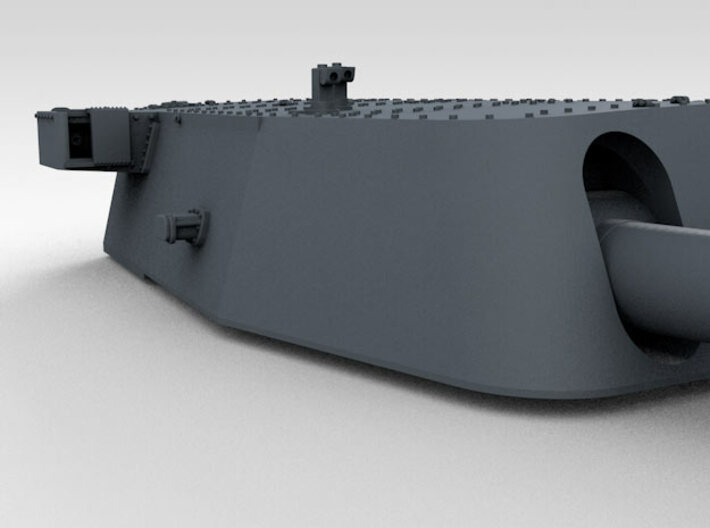 1/600 16"/45 MKI HMS Nelson Turrets 1943 3d printed 3d render showing A Turret detail