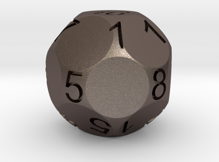 D17 Sphere Dice numbered from 0 to 16 3d printed