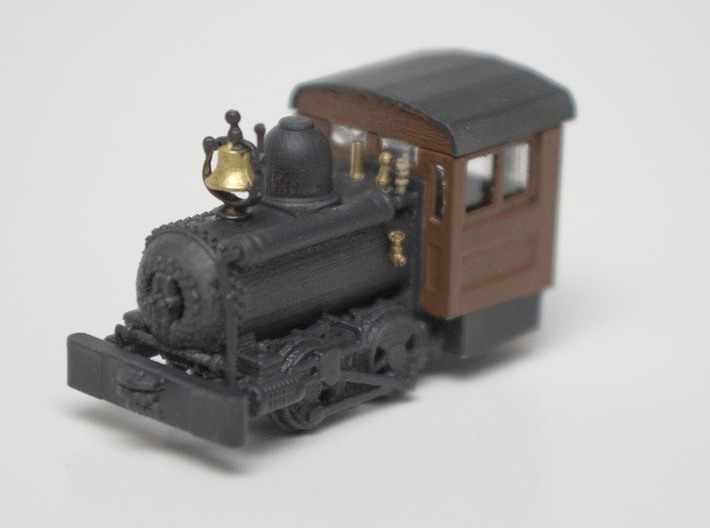 HO Scale - 40.5&quot; Gauge Compressed Air Porter 0-4-0 3d printed Painted with Brass Detail Parts added.
