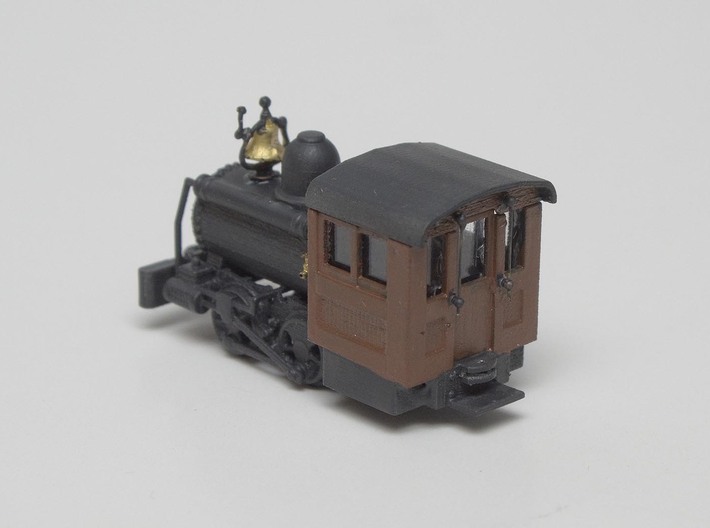 HO Scale - 40.5" Gauge Compressed Air Porter 0-4-0 3d printed Painted with Brass Detail Parts added.