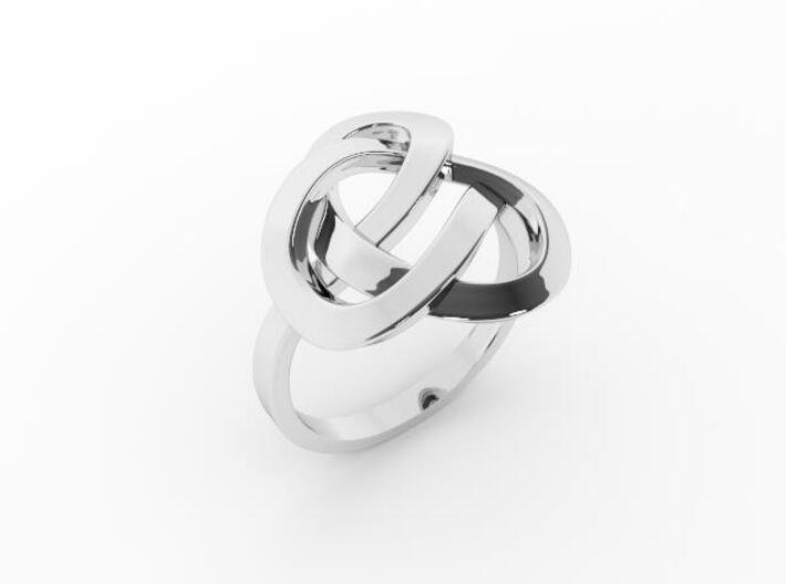 Infinity Love Ring 3d printed Silver Ring Celtic