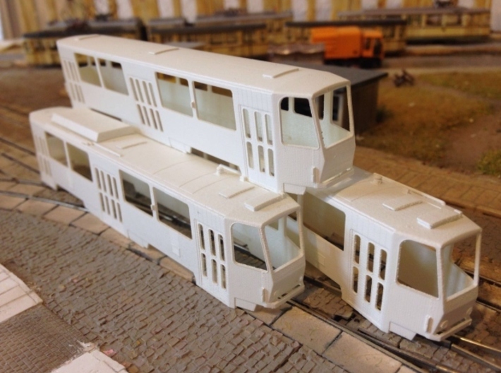 Tatra B6A2 TT [body] 3d printed Tatra T6A2 + B6A2 in primer (by exiswelt)