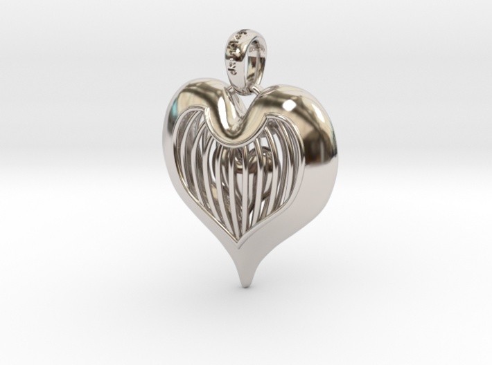 Heart In Cage - Valentine's Day 3d printed