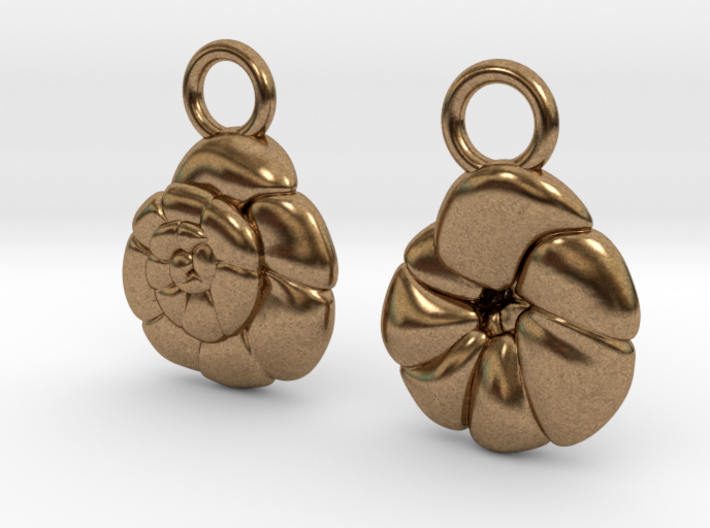 Ammonia tepida Earrings - Science Jewelry 3d printed