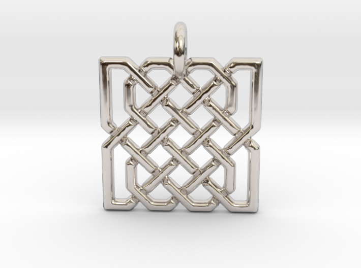 Two Hearts in Celtic Knot 3d printed