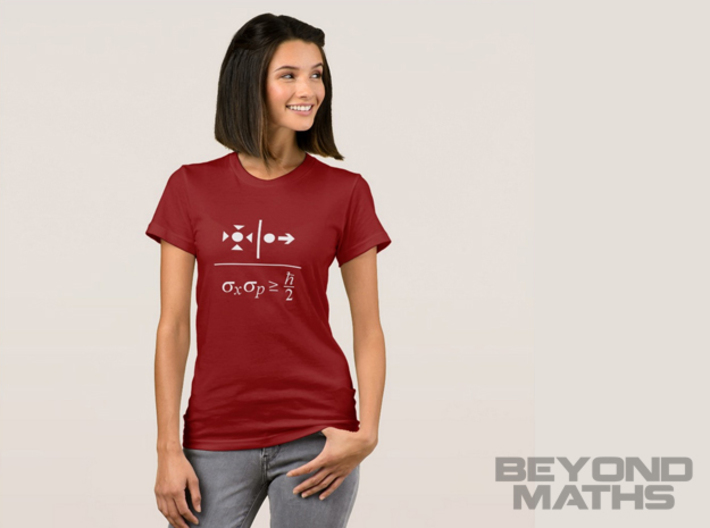 Pendant Heisenberg Uncertainty Principle 3d printed T-Shirt at https://www.zazzle.co.uk/beyondmaths