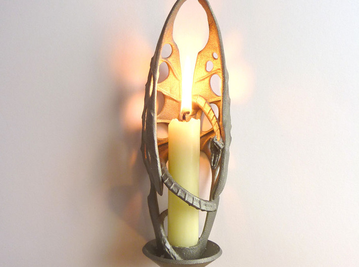 LUX DRACONIS 002 3d printed candle holder LUX DRACONIS 002 - 3D printed in steel