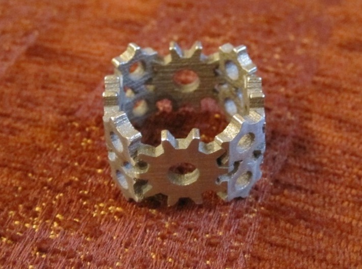 Steampunk Gear Ring 3d printed 