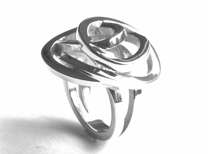 Love is in the Air Ring 3d printed Silver Ring  Air Love