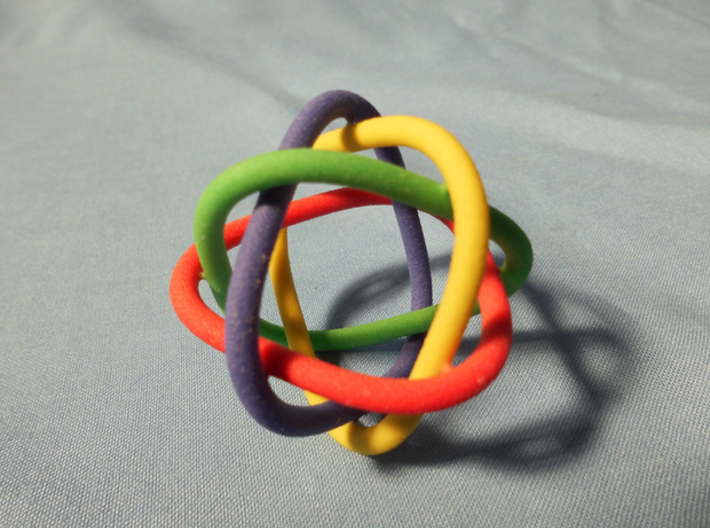 4 rings (fused) 3d printed