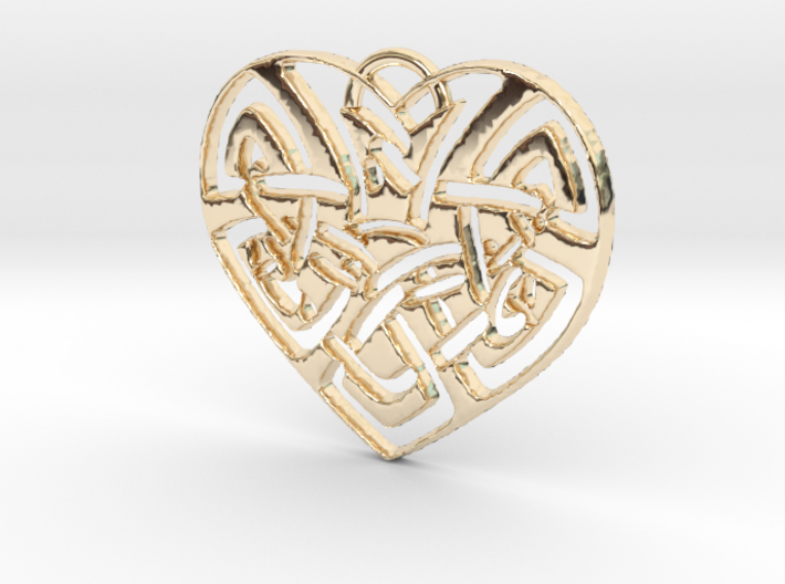 Celtic Heart Pendant 3d printed