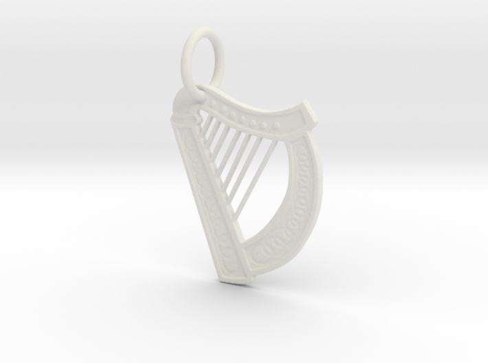 Celtic Harp Keychain 3d printed
