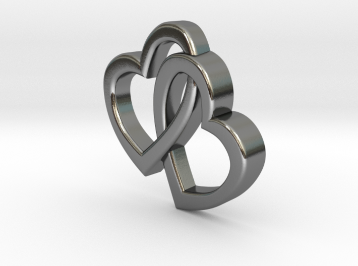 One Love Pendant 3d printed Silver Pendant Love