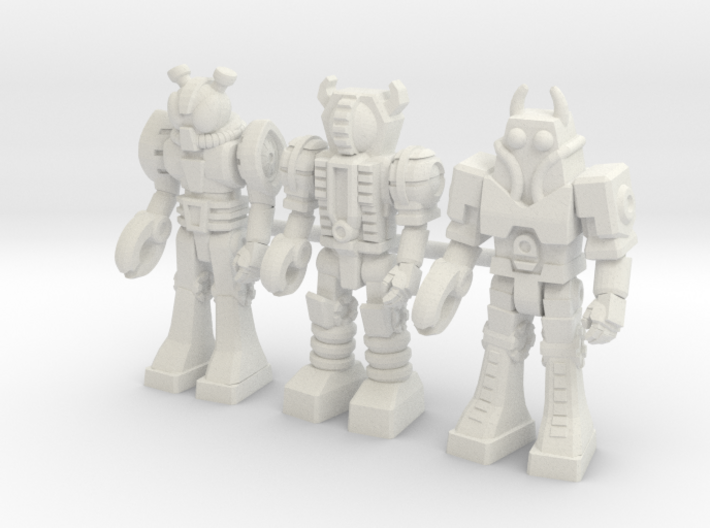 Waruders at Attention, 3 35mm Minis 3d printed