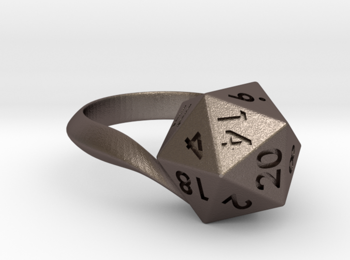 D20 Ring 3d printed 