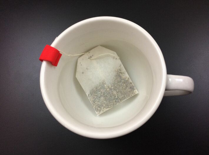 Tea Bag Holder (Personalized  with Embossed Text) 3d printed 