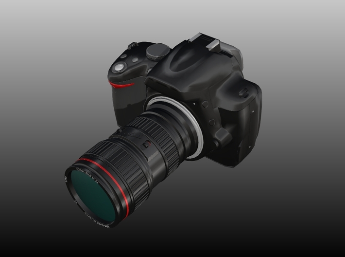 Camera D3000 with Camera Lens - 1/10 3d printed 
