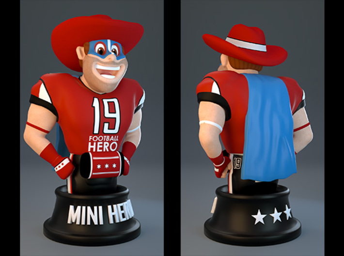 Mini football hero - version red 3d printed 3d render version