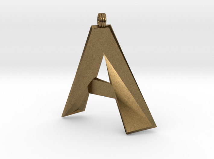 Distorted Letter A 3d printed