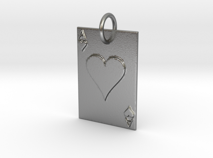 Ace of Hearts Keychain/Pendant 3d printed