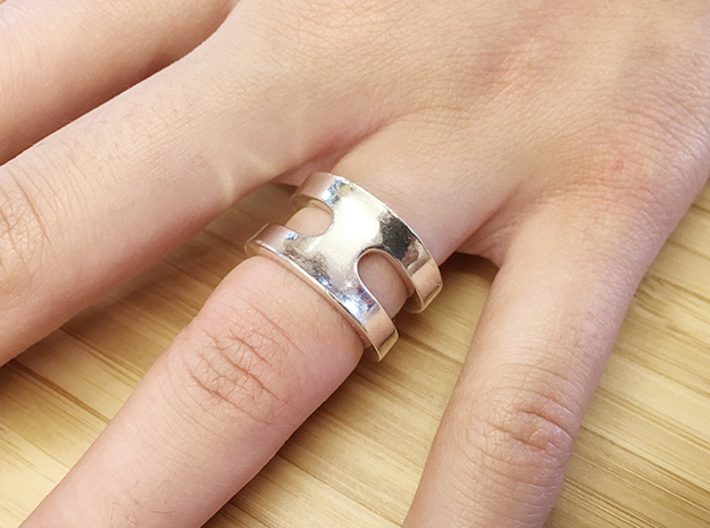 SIMBIOSI US 5.75 (EU 50.87) 3d printed The ring can also be worn as sigle item