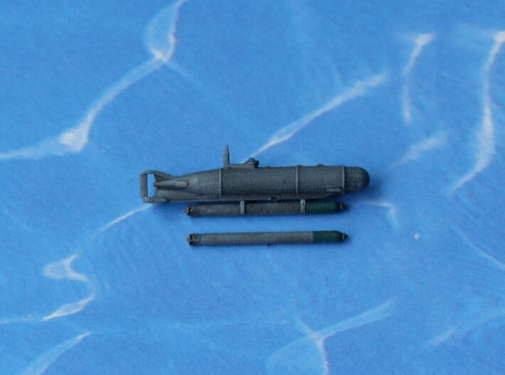 German Midget Submarine &quot;Hecht&quot; 1/144 3d printed 1/285 Model