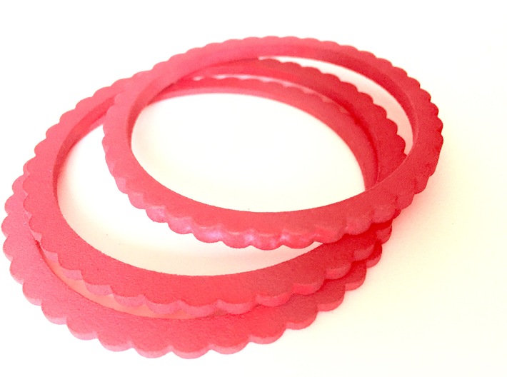 Ingranaggi Bangle - 3mm Thick 3d printed 3 types of thickness (2, 3, 4mm) shown for photo purposes, all available in the shop