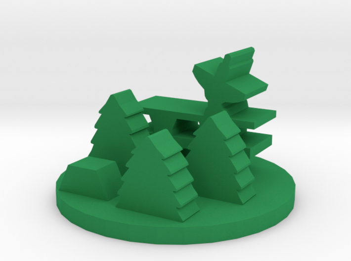 Game Piece, Forest Base 3d printed