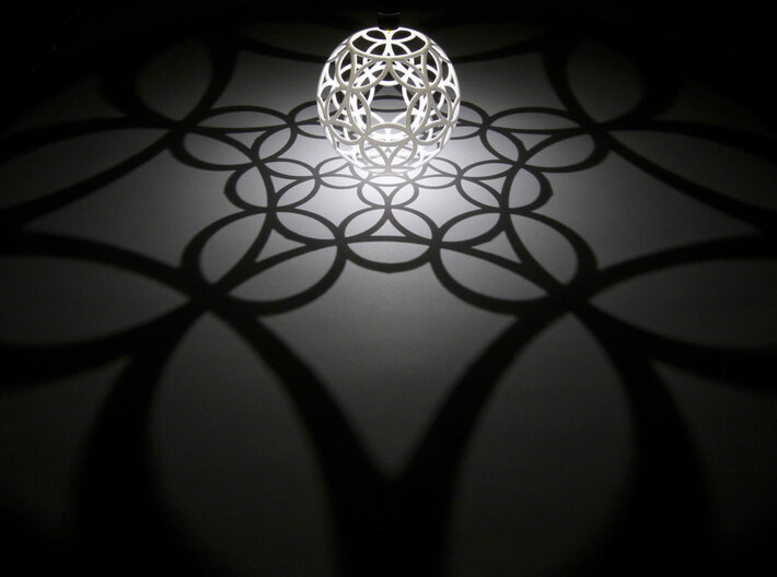 Dual circles (stereographic projection) 3d printed