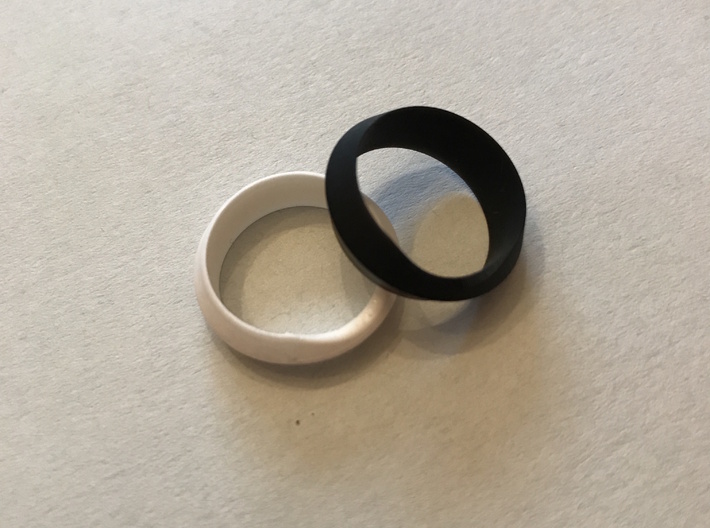 REST RING 3d printed Plastic (White) and Resin (Black) Models