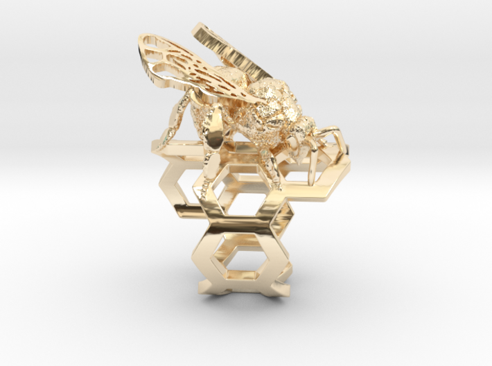 Western Honey Bee Ring 3d printed
