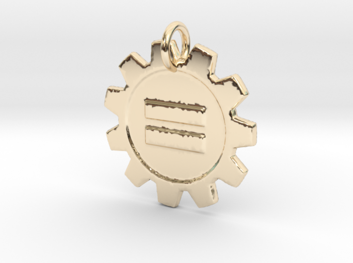 Steampunk Equality pendant 3d printed