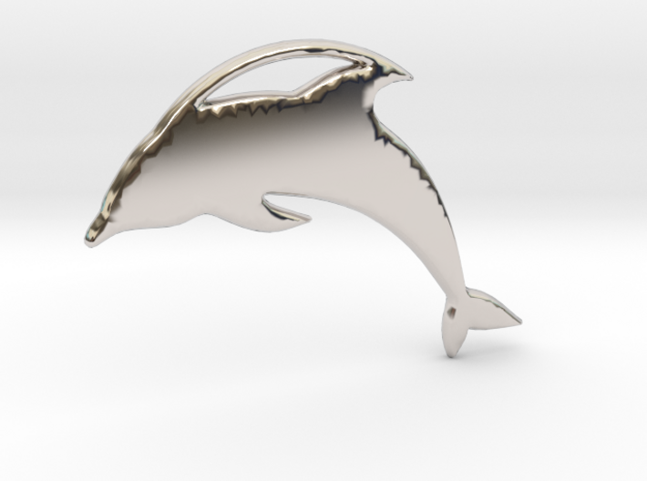 The Dolphin Necklace 3d printed