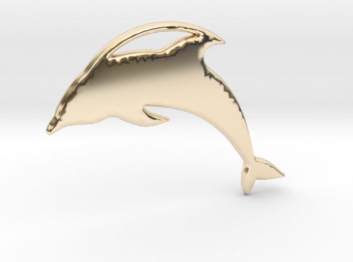 The Dolphin Necklace 3d printed