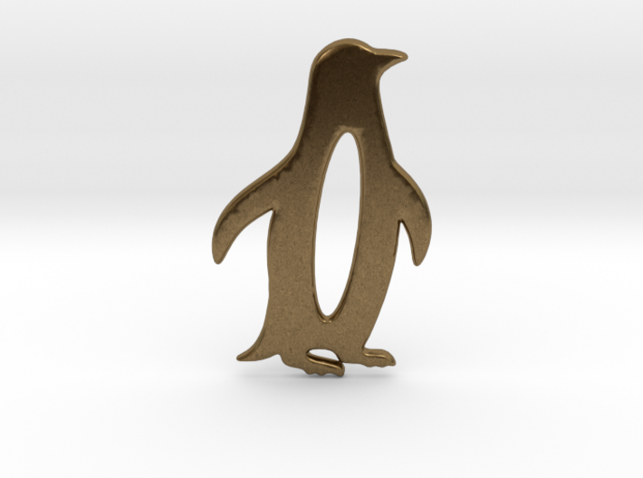 Minimalist Penguin Pendant 3d printed