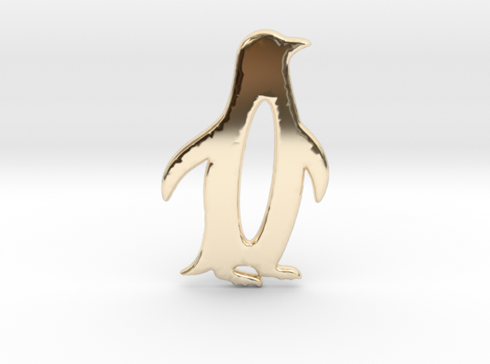 Minimalist Penguin Pendant 3d printed
