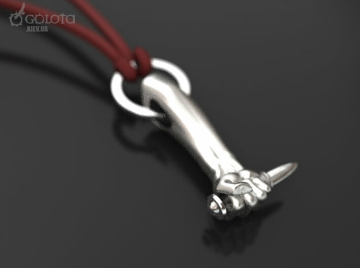 Knife-fist Pendant 3d printed 